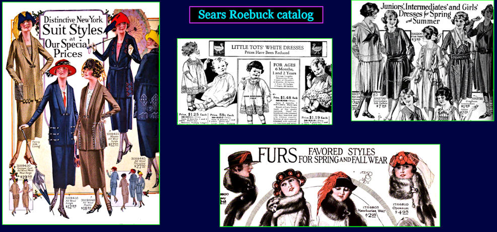 Sears women's clothing, 1920s